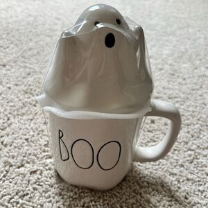 Rae Dunn Ghost Mug with 'Boo' Text